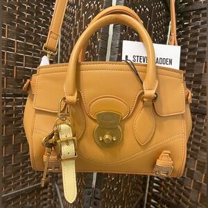 NWT! Steve Madden Camel Purse • L 12”x H 8 1/2”x W 5”